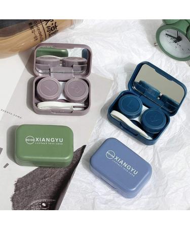 Buy Cute Portable Optometry Lens Containers Double Contact Lens Box Myopia Lens Holder in Blue & Dark Blue - Buy Online on GoSupps.com