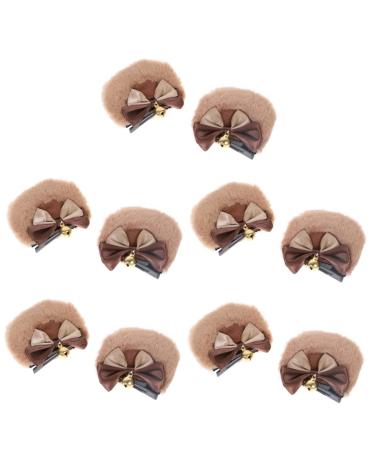 FOMIYES 5 Pairs Bear Ear Hair Clip Ears Barrettes Cat Ears Hair Barrettes Kawaii Hair Accessories Halloween Hair Kawaii Hair Clips Hair Clip Halloween Bear Ears Headgear Miss Iron Animal
