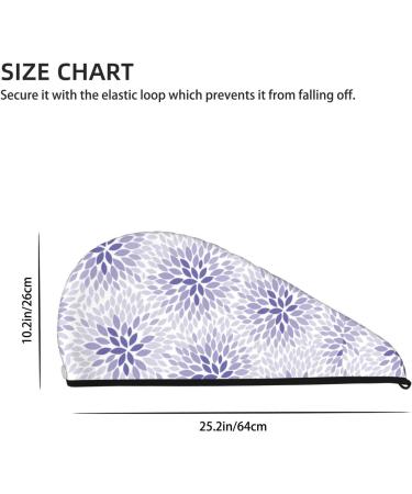 Buy Lilac Flowers Abstract Microfiber Hair Towel - Soft Super Absorbent Quick Dry Hair Wrap for Long Curly & Thick Hair - Buy Online on GoSupps.com