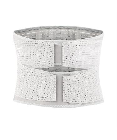 Double compression back support lumbar vertebra decompression belt breathable waist bandage to relieve pain in the lower back area scoliosis herniated disc sciatica (color: gray S