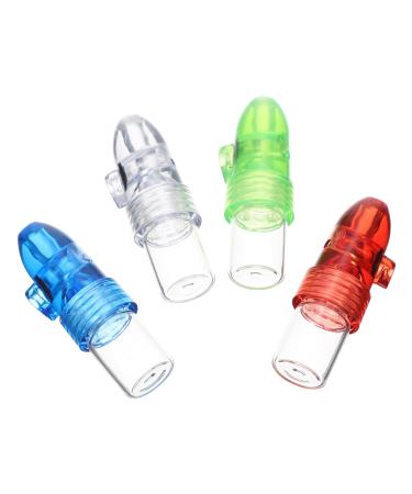 Beaupretty Portable Medicine Case Glass Pi ll Organizer 4pcs 53mm Trip Travel Outdoor Medication Bottles Mini Empty Vials Carry Storage Container Glass Mini Tablet Holder Box A Assorted Color 1 5.30X2.00X1.60CM