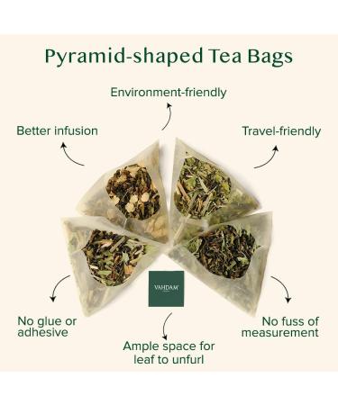 Vahdam Classic Chamomile Herbal Tea Bags (100) - Caffeine-Free 100% Natural Ingredients | Premium Herbal Tea with Floral Flavor - Buy Online on GoSupps.com