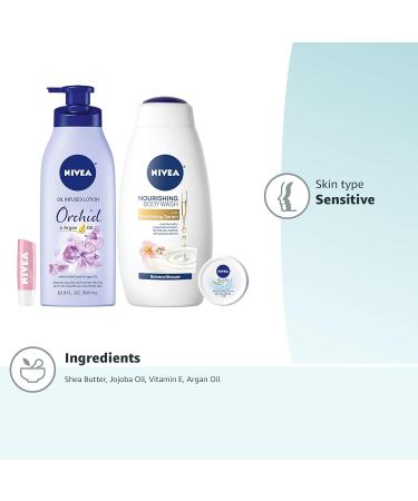 NIVEA In Bloom Variety Pack: Body Lotion, Body Wash, Lip Balm, Multipurpose Cream - 4 Piece Set - Buy Online on GoSupps.com