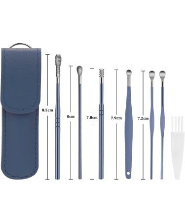12Pcs Stainless Steel Ear Wax Removal Tool Kit - Ear Cleaning Set for Family & Adults (Blue) - Buy Online on GoSupps.com