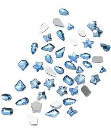 FEIlei 100Pcs Mixed Glass Crystal Hybrid Diamond Rhinestones Nail Art Decorations Drop Rhombus Flatback Stones 3D Gems - Buy Online on GoSupps.com