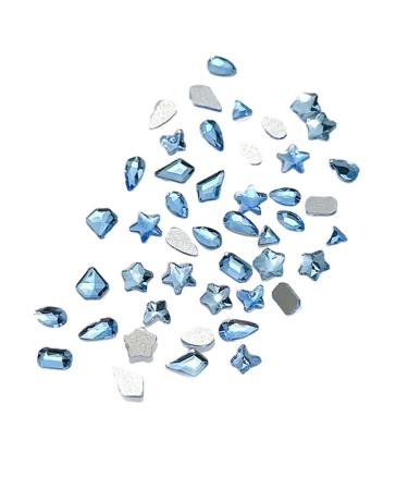 FEIlei 100Pcs Mixed Glass Crystal Hybrid Diamond Rhinestones Nail Art Decorations Drop Rhombus Flatback Stones 3D Gems