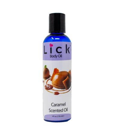 LICK Caramel Scented Body Oil - Luxurious Hydrating Oil for Radiant Skin Enriched with Natural Castor Almond Jojoba Oils Vitamin E. Ideal for Women Daily Care 4 fl oz.