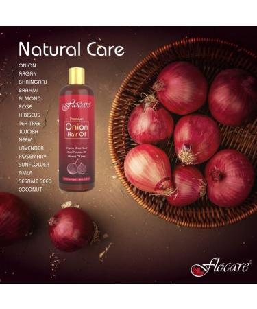 Premium Red Onion Hair Oil with Rosemary Hibiscus & Coconut | 100% Natural Vegan & Chemical-Free - Enhance Hair Growth & Shine - Buy Online on GoSupps.com