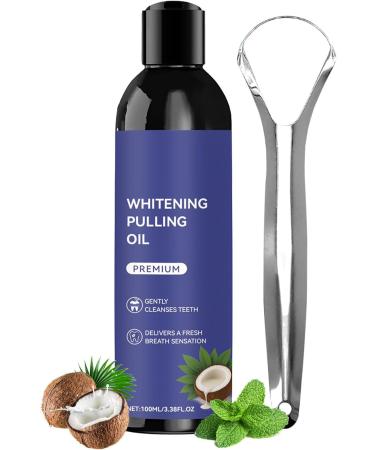 Derwrtup Oil Pulling Mouthwash 100 ml Mouthwash with Tongue Cleaner Dental Rinsing Aid for Adults Young People Morning Evening Before Sleeping After Sleeping - Buy Online on GoSupps.com