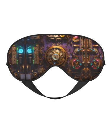 SSIMOO Gears Clock Bronze Century Soft Sleep Eye Mask Female Breathable Eye Patch Perfect for Travel and Relaxation Black