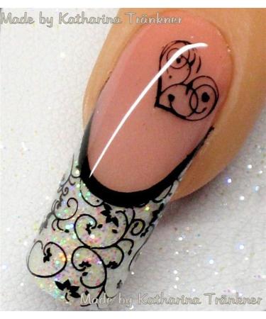 Shop T22 Heart Vine Edge Looker - Premium Stamping Stencil | International Shipping Available - Buy Online on GoSupps.com