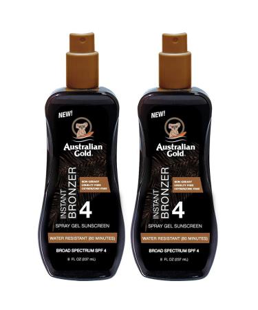 Australian Gold Spf04 Spray Gel With Instant Bronzer 8 Ounce (235ml) (2 Pack)