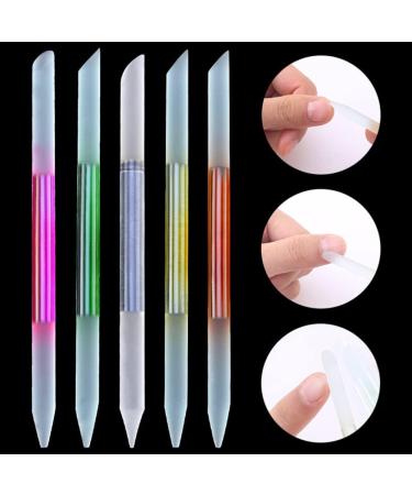 Glass Cuticle Pusher Professional Manicure Stick Nail Cuticle Remover Tools Orange Brushes - Buy Online on GoSupps.com