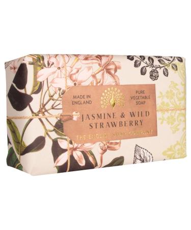 The English Soap Company  Jasmine & Wild Strawberry Soap Bar  Anniversary Collection 200g. Jasmine & Wild Strawberry 1 Count (Pack of 1)