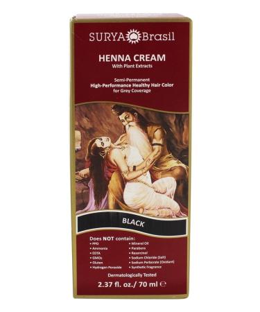 Surya Henna Cream - Schwarze Haarf rbung & Haarbehandlung 2 31 fl oz (70 ml) | Internationale Lieferung Available - Buy Online on GoSupps.com