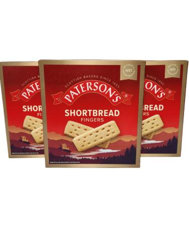 Paterson's Festive Shortbread Fingers - Pack Of 3 Delicious Scottish Butter Biscuits Holiday Treats - Buy Online on GoSupps.com