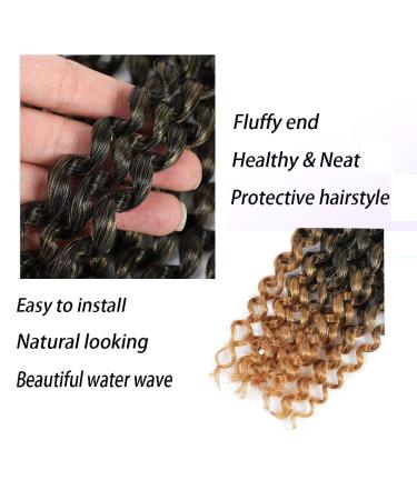 Passion Twist Hair 18 Inch Water Wave Crochet Braiding Extensions - 8 Packs for Black Women (1B/27) - Buy Online on GoSupps.com