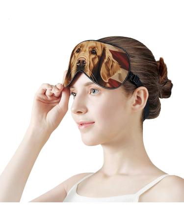American Flag Golden Retriever Eye Mask - Adjustable Light Blocking Sleep Mask for Men & Women - Buy Online on GoSupps.com