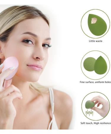 Premium Makeup Sponge Egg Latex-Free Makeup Puff Beauty Foundation Blend Sponge Wet and Dry Multifunctional Professional Makeup Tools Safe to Use on Your Skin Beauty Blender (Green) - Buy Online on GoSupps.com