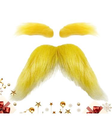 Moustache Orange - Moustache Et Sourcils Jaunes Moustachess Et Sourcils Orange Avec Adh sif Double Face | Moustachesss Blondes L g res Pour La Sc ne De F te D' v nements De Feu De De Voyage 1 g (Lot de 1) - Buy Online on GoSupps.com