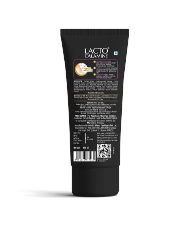 Lact'o Calamin'e Activated Charcoal Face Wash with Aloe Vera & Tea Tree Extract for Deep Skin Detox. Removes fights blackheads & whiteheads. No Parabens No Sulphates - 100 ml Pack of 1 - Buy Online on GoSupps.com