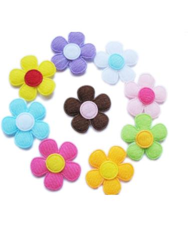 YYCRAFT 90pcs Padded Spring Felt Flower Appliques - 9 Colors - Buy Online on GoSupps.com