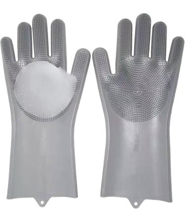 Dishwashing Gloves - Reusable Silicone Dishwashing Gloves Waterproof Household Cleaning Tools for Shower Room Car Cleaning Pet Care Clothes Quilt Light Gray - Buy Online on GoSupps.com