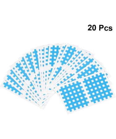 20 Sheets Fitness Support Tape - Adhesive Cloth for Sports Injuries & Physiotherapy | Easy Sticky 10x6cm - Best Sports Adhesive Tape for Fitness - Buy Online on GoSupps.com