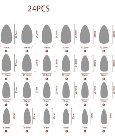 FEIlei 24x Press on Nails Glossy False Nails Full Cover Fake Nail for Women and Girls - Buy Online on GoSupps.com