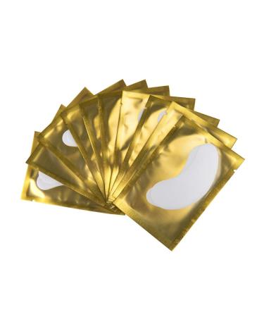 Florica 50 pair of eye pads eyelash extension lint -free eyes gel extensions patch hydrogel lint free eye mask eye flap eye gel patch (yellow)