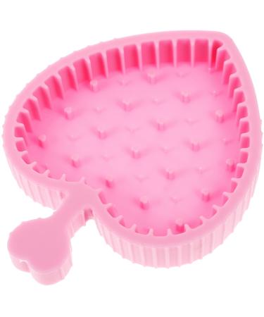 MAGICLULU Makeup Brush Cleaning Pad Makeup Gadgets Silicone Makeup Tool Cleaner Makeup Brush Cleanser Dryer Cleaning Brush Silicone Makeup Mat Silica Gel Scrubber Pink Make up 12x9cm Pink