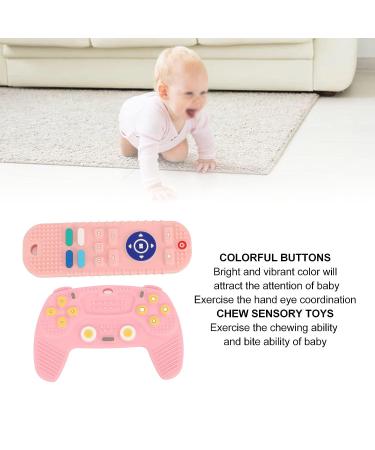 Silicone Teether - Remote Control Shaped Baby Teething Toy for Travel in Pink - Buy Online on GoSupps.com
