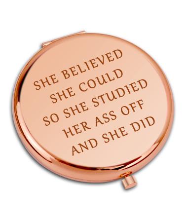 Graduation Gifts for Her Travel Makeup Mirror for Daughter Friends Sister Inspirational Gifts for Women Nursing Student College Graduation Gifts for Her Folding Makeup Mirror Congratulation Gifts