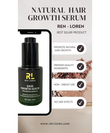 Organic Hair Growth Serum with Herbs - Thicker Longer & Healthier Hair | International Shipping Available - Buy Online on GoSupps.com
