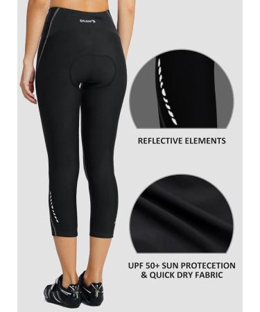 Shop Baleaf Women s Padded 3/4 Bicycle Pants - Summer Cycling Leggings (UPF 50+) | Black & Gray XL - International Shipping Available - Buy Online on GoSupps.com