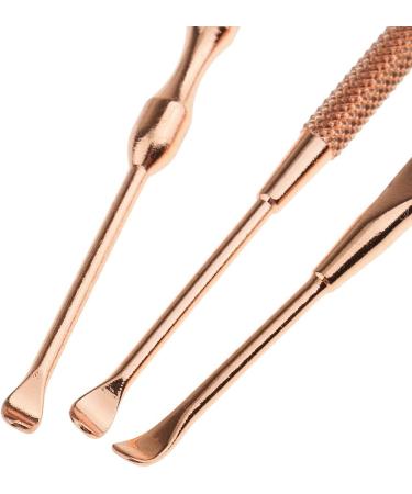 Dovewill 3 Pieces/Set Stainless Steel Ear Pick Wax Cleaner Scoop Spoon Tool Earpick Curette Remover Earwax Removal - Buy Online on GoSupps.com