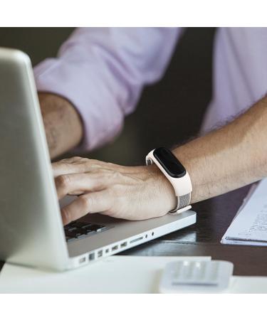 2 Pack Nylon Bands for Amazfit Band 5 - Black+Seashell Replacement Straps for Women Men | Soft Sport Strap Compatible with Amazfit Band 5 Wristband - Buy Online on GoSupps.com