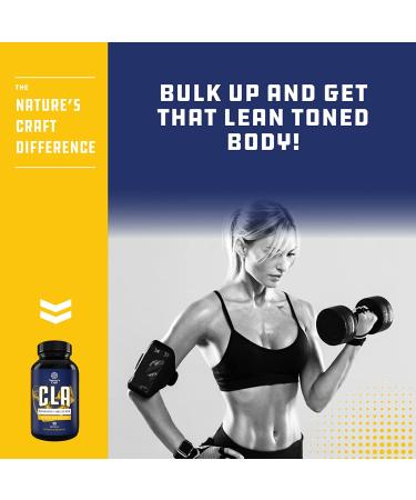 Natures Craft Pure CLA Weight Loss Supplement | 1000mg Safflower Oil Softgels | Conjugated Linoleic Acid Complex for Metabolism Boost and Belly Fat Burn | 90 Count - Buy Online on GoSupps.com