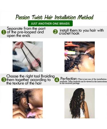 Just Another One 24-inch Synthetic Passion Twist Braiding Hair Fluffy Spring Bomb Crochet Hair Extensions For Women Girls & Unisex - Brown 30 Brown 24 - Buy Online on GoSupps.com