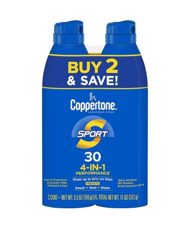Foreskin Sport Sunscreen Spray SPF 30 Spray Sunscreen 5.5 Oz Pack of 2
