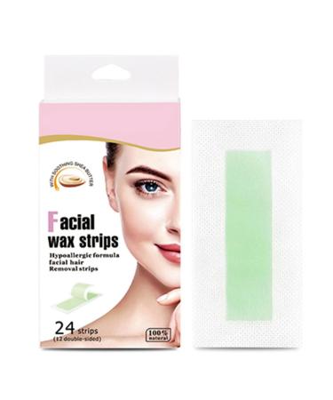 Waxing strips - Non-permanent hair removal for the face mustache and upper lip. Instant strips