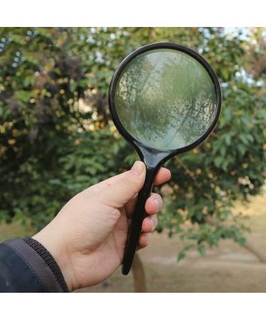 100mm Glass Optical Glass Engineering Plastic Handheld HD Large Mirror 5X Old People Student Child Learn Reading Good Times - Buy Online on GoSupps.com