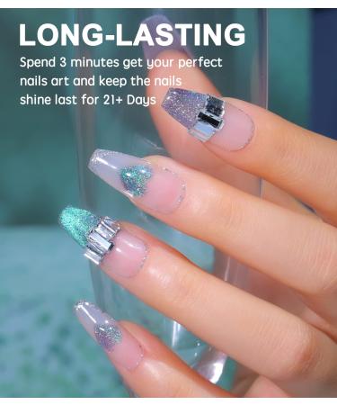 Cat's Eye Gel Nail Polish Set - 6PCS Crystal Snowligh Sparkle Shimmer UV Soak Off Gel Polish with Magnetic Stick - Buy Online on GoSupps.com