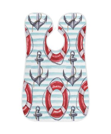Anchor Lifebuoy Beard Bib Apron - Waterproof Hair Catcher for Men | Non-Stick Grooming Cape with Suction Cups - Perfect Gift for Shaving & Trimming - Buy Online on GoSupps.com