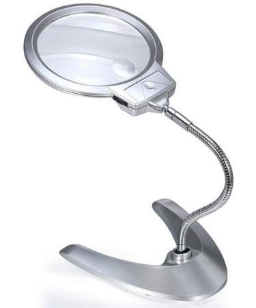 2X&5X Desktop LED Reading Magnifier Lighted Lamp with Stand and Convertible Folding Design Ideal for Reading Newspaper Map Jewellery Better Life