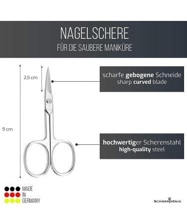 Schwertkrone Nail Scissors - Premium German Quality with Silver Case | International Shipping Available - Buy Online on GoSupps.com