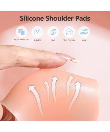 Deelessgz 3 Pairs Large Silicone Shoulder Pads - Anti-Slip Reusable Inserts for Women's Clothing Dress (Transparent) - Buy Online on GoSupps.com