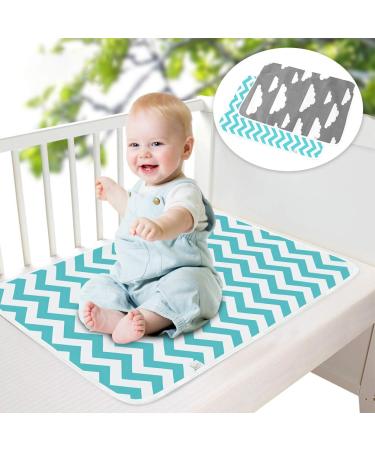 2 Pcs Baby Diaper Changing Pad ALBOYI Newborns Waterproof Diaper Pad Reusable Nappy Multi Function Washable Mat for Home and Outdoor(Grey/Green)