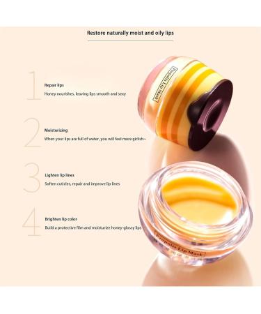 2 Pcs Julia's Bees Lip Balm Honey Jar Lip Balm Rich Natural Formula Propolis Lip Balm Honey Jar Reduces Lip Wrinkles - Buy Online on GoSupps.com