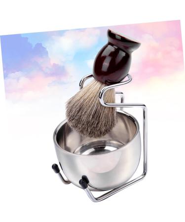 Buy Ipet Boom 3ST Roof Hair Brush & Razor Brush Set - Mustache Holder & Shaving Bowl | Premium Bamboo Shaving Tools for an Effortless Grooming Experience - Buy Online on GoSupps.com